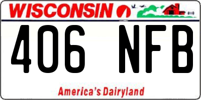 WI license plate 406NFB