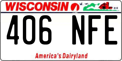 WI license plate 406NFE