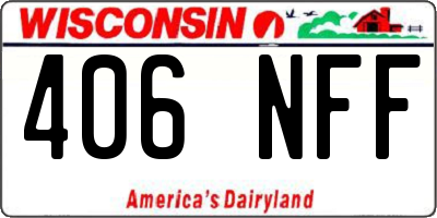 WI license plate 406NFF