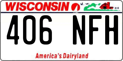 WI license plate 406NFH