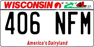 WI license plate 406NFM