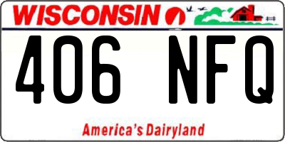 WI license plate 406NFQ