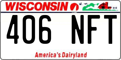 WI license plate 406NFT