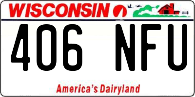 WI license plate 406NFU