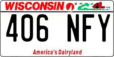 WI license plate 406NFY