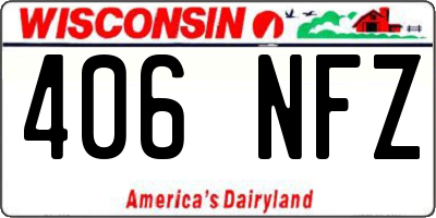 WI license plate 406NFZ