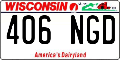 WI license plate 406NGD