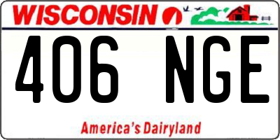 WI license plate 406NGE