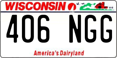 WI license plate 406NGG