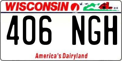 WI license plate 406NGH