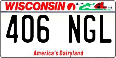 WI license plate 406NGL