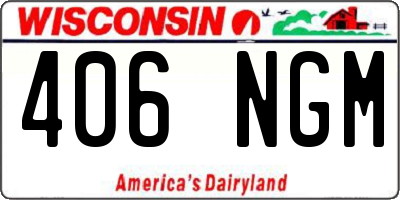 WI license plate 406NGM