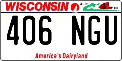 WI license plate 406NGU