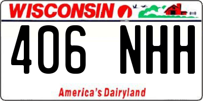 WI license plate 406NHH