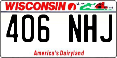 WI license plate 406NHJ