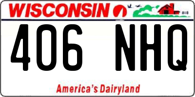 WI license plate 406NHQ