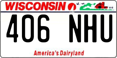 WI license plate 406NHU
