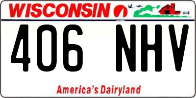 WI license plate 406NHV
