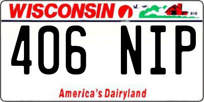 WI license plate 406NIP