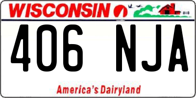 WI license plate 406NJA
