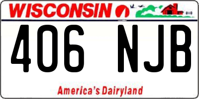 WI license plate 406NJB