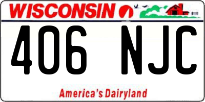 WI license plate 406NJC