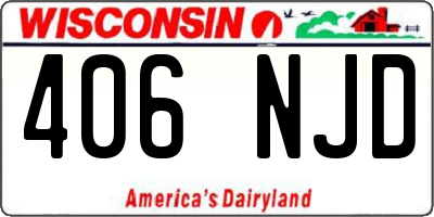 WI license plate 406NJD