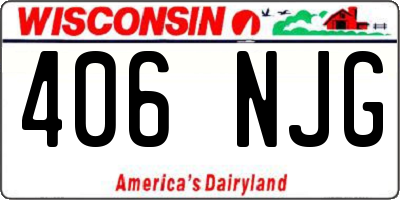WI license plate 406NJG