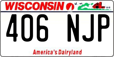 WI license plate 406NJP