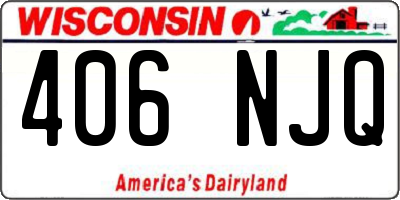 WI license plate 406NJQ
