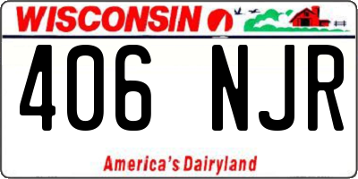 WI license plate 406NJR