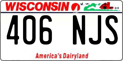 WI license plate 406NJS