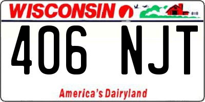 WI license plate 406NJT