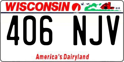 WI license plate 406NJV