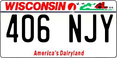 WI license plate 406NJY