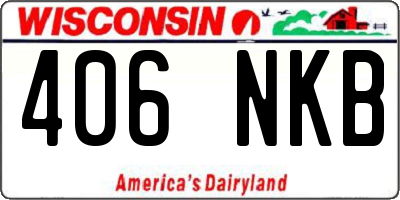 WI license plate 406NKB