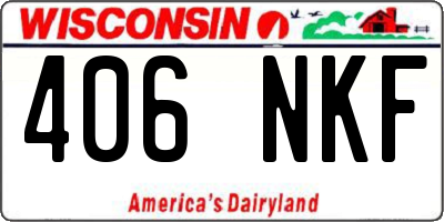 WI license plate 406NKF