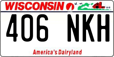 WI license plate 406NKH