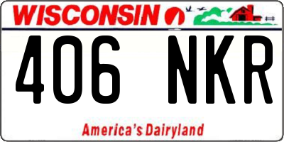 WI license plate 406NKR