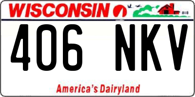 WI license plate 406NKV
