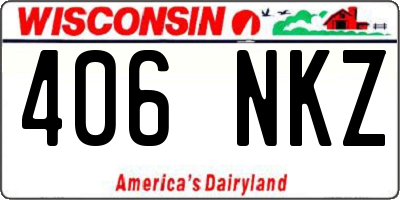 WI license plate 406NKZ