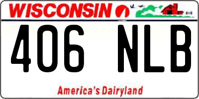 WI license plate 406NLB