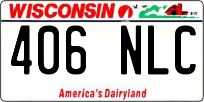 WI license plate 406NLC