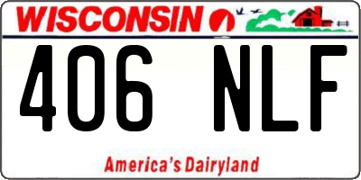 WI license plate 406NLF