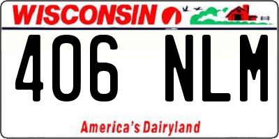 WI license plate 406NLM