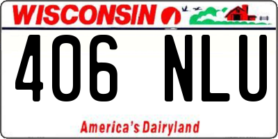 WI license plate 406NLU