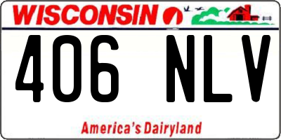 WI license plate 406NLV