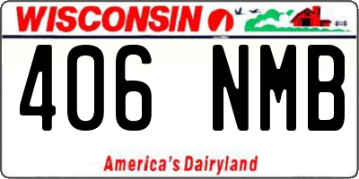 WI license plate 406NMB