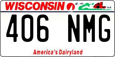 WI license plate 406NMG