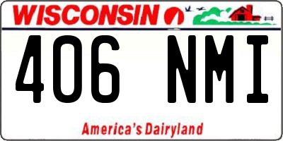 WI license plate 406NMI